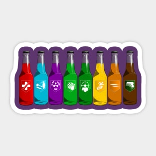 Zombie Perks Lined Up on Purple Sticker